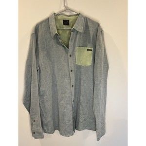Oakley Shirt Mens XLARGE Long Sleeve Button Down Plaid Collared Cotton Pockets